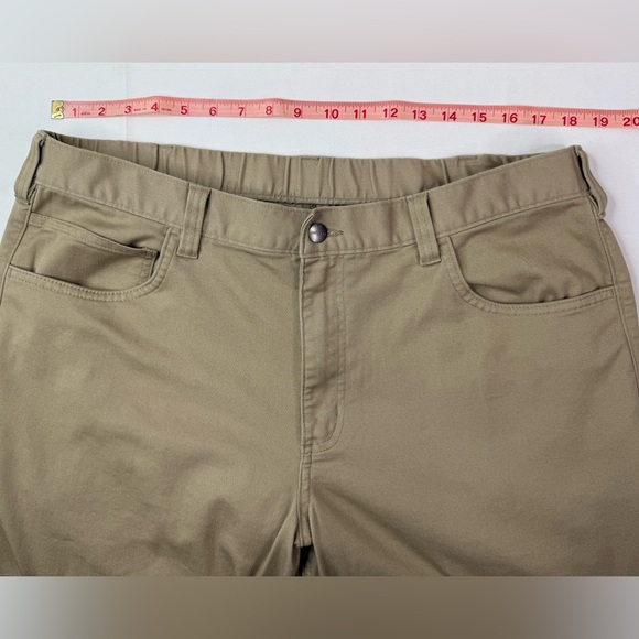 Carhartt Men's Force Relaxed Fit Elastic Back Khaki Tan Pants Size 38 X 34 - Picture 7 of 8